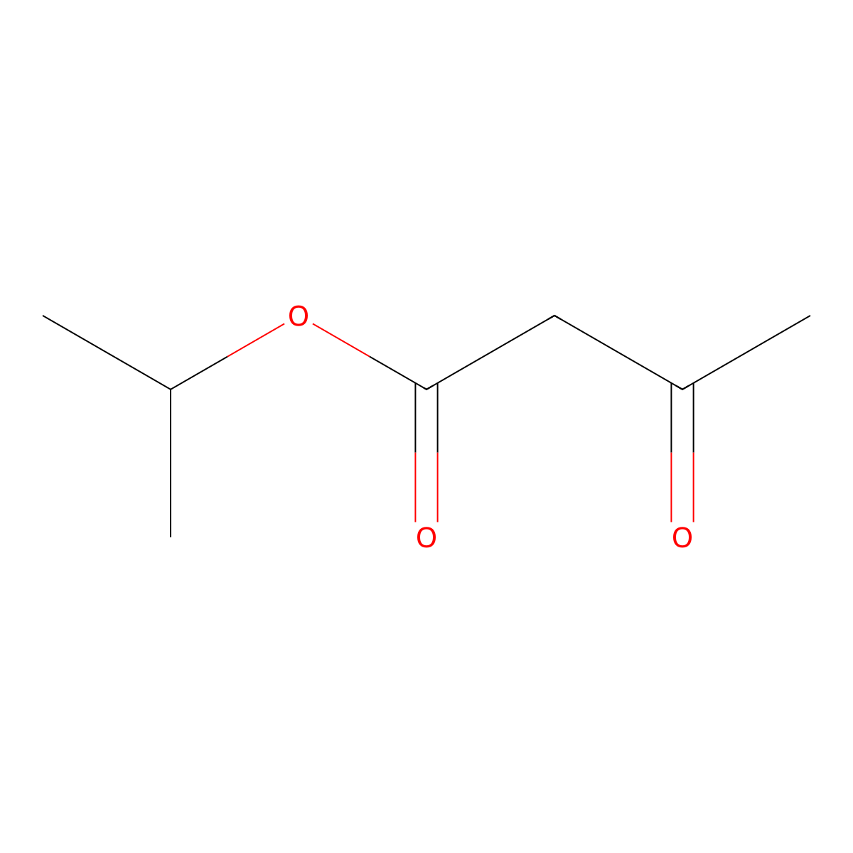 Isopropyl acetoacetate molecular structure, CAS 542-08-5