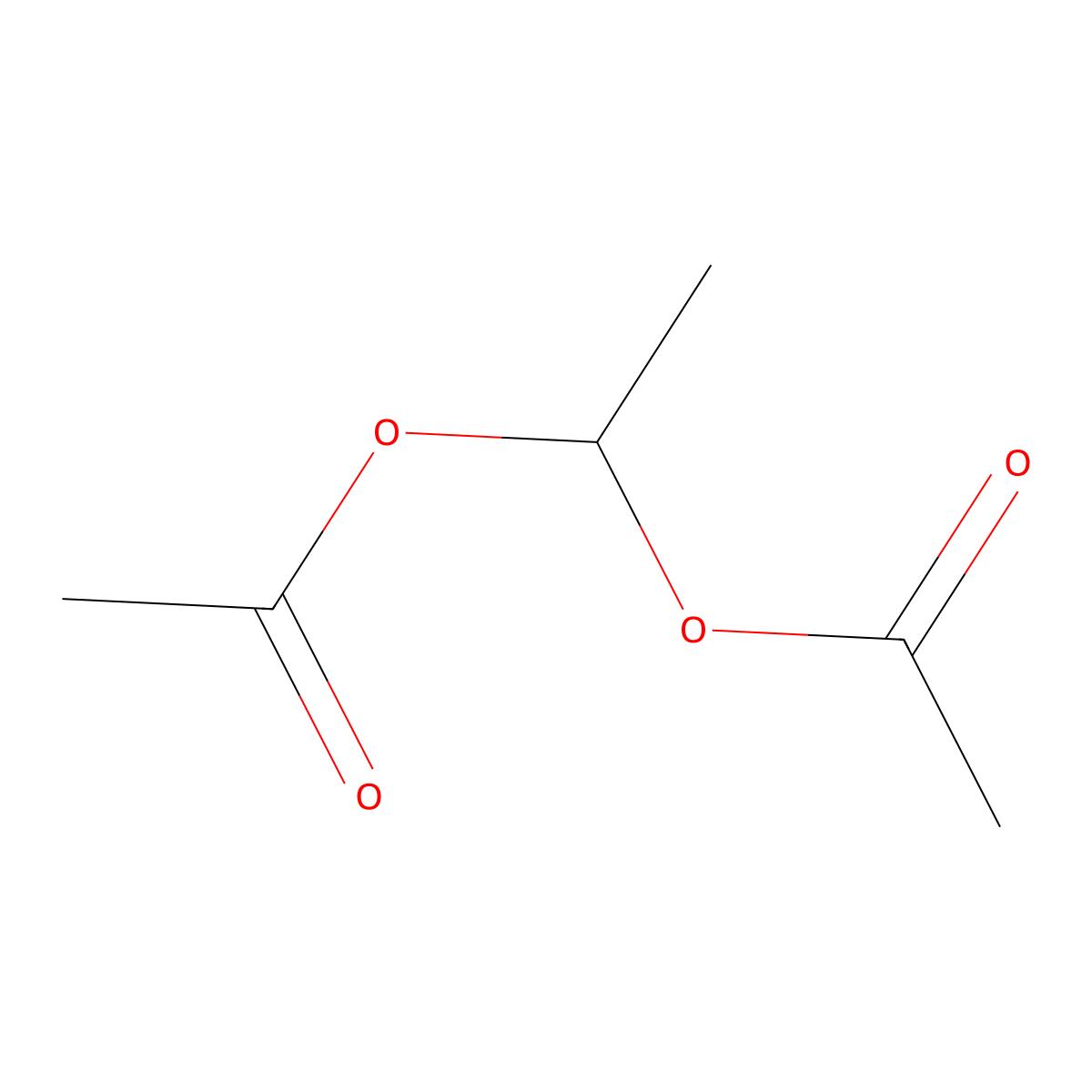 1,1-Ethanediol, 1,1-diacetate molecular structure, CAS 542-10-9