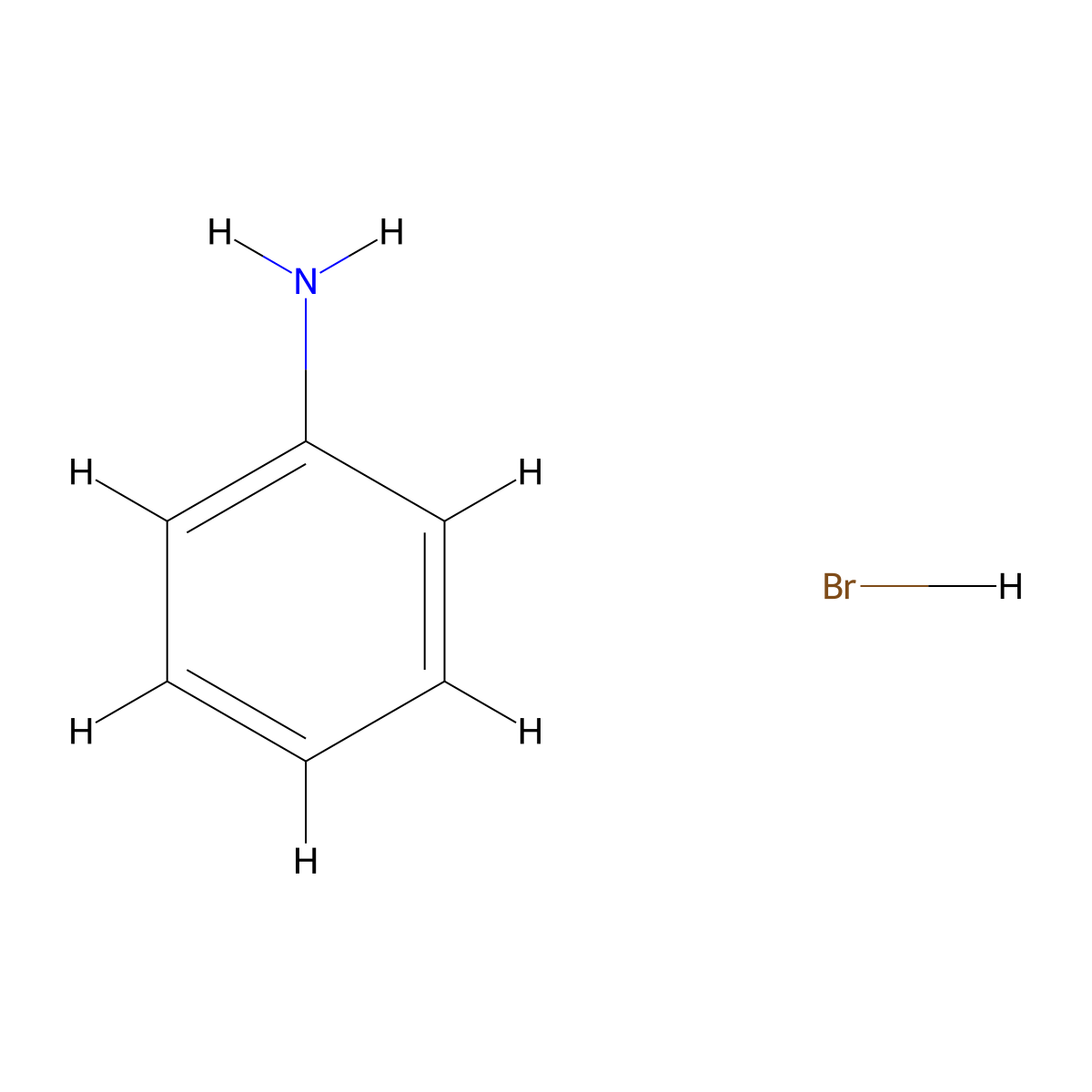 Benzenamine, hydrobromide (1:1) molecular structure, CAS 542-11-0