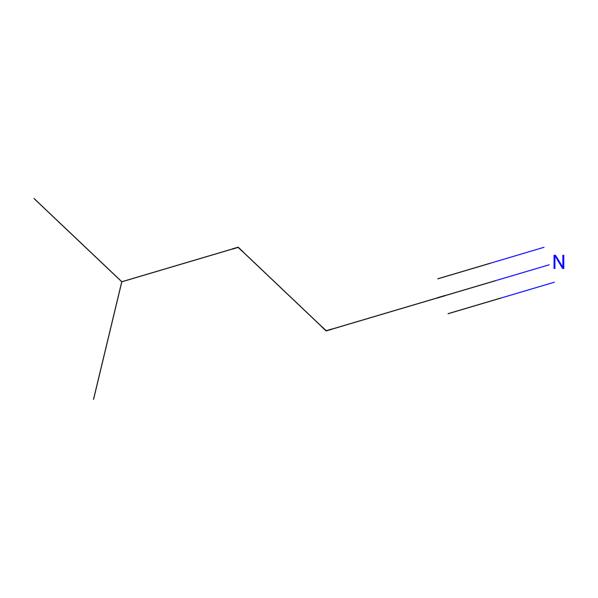 4-Methylpentanenitrile molecular structure, CAS 542-54-1