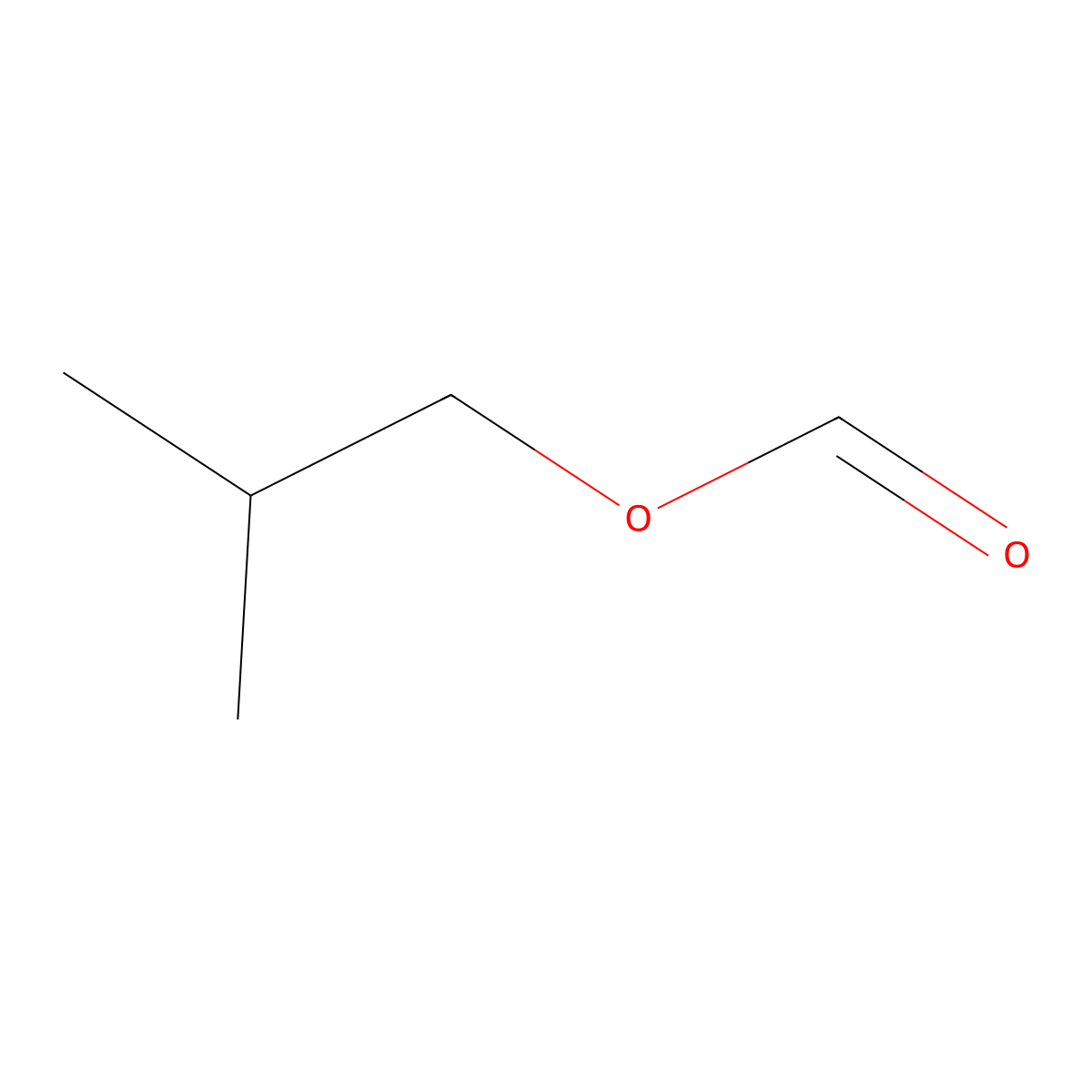 Isobutyl formate molecular structure, CAS 542-55-2