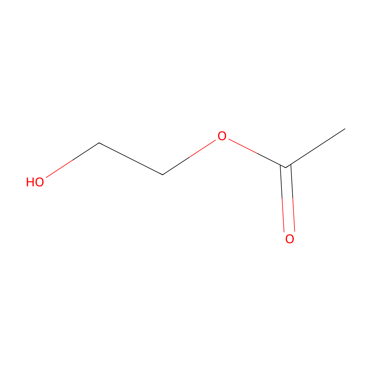 Glycol monoacetate molecular structure, CAS 542-59-6