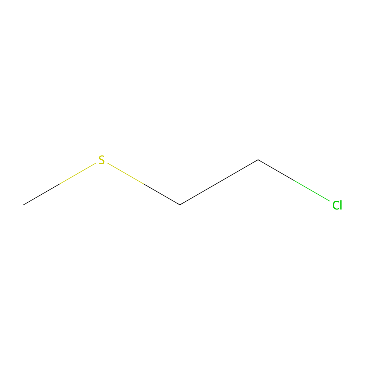 2-Chloroethyl methyl sulfide molecular structure, CAS 542-81-4