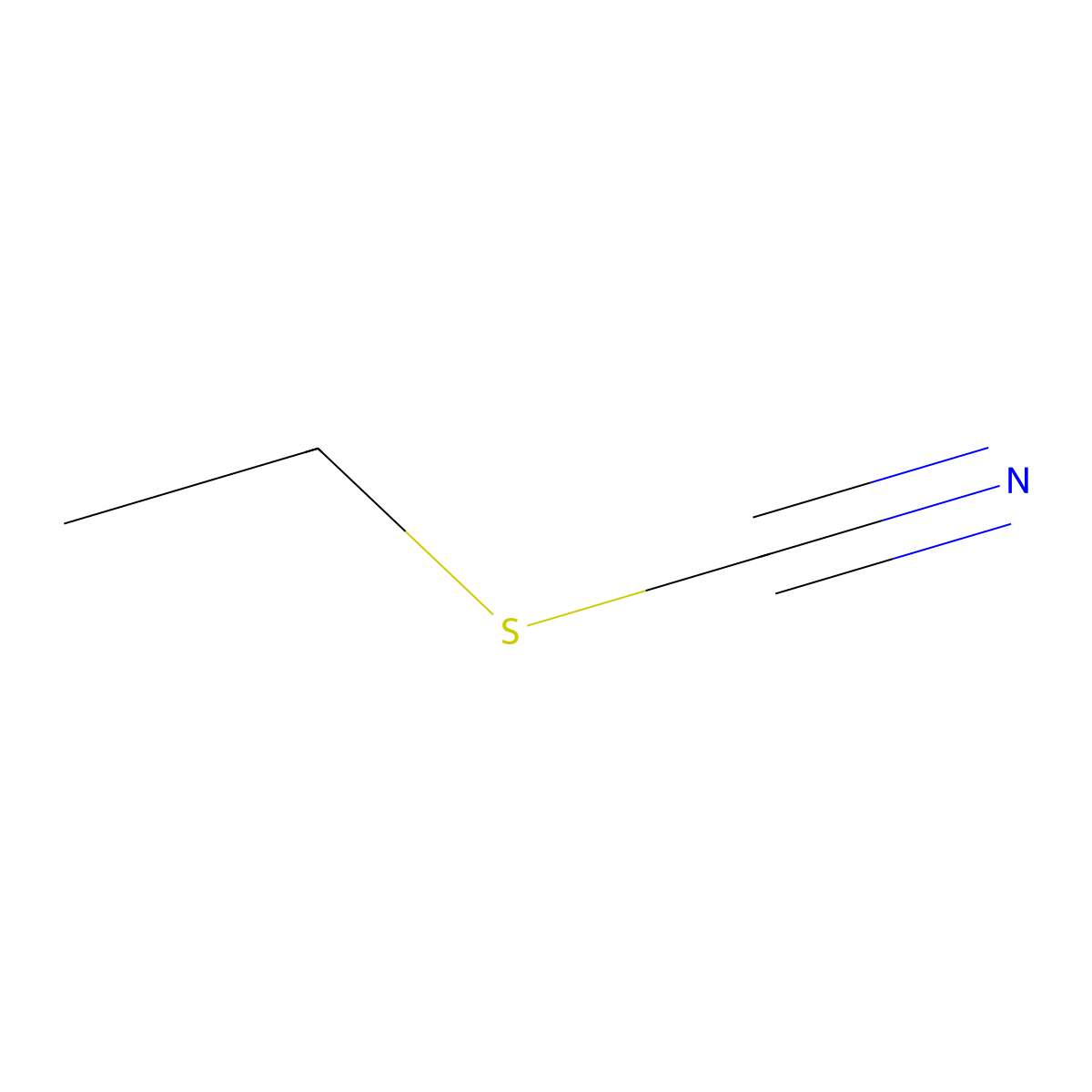 Ethyl thiocyanate molecular structure, CAS 542-90-5