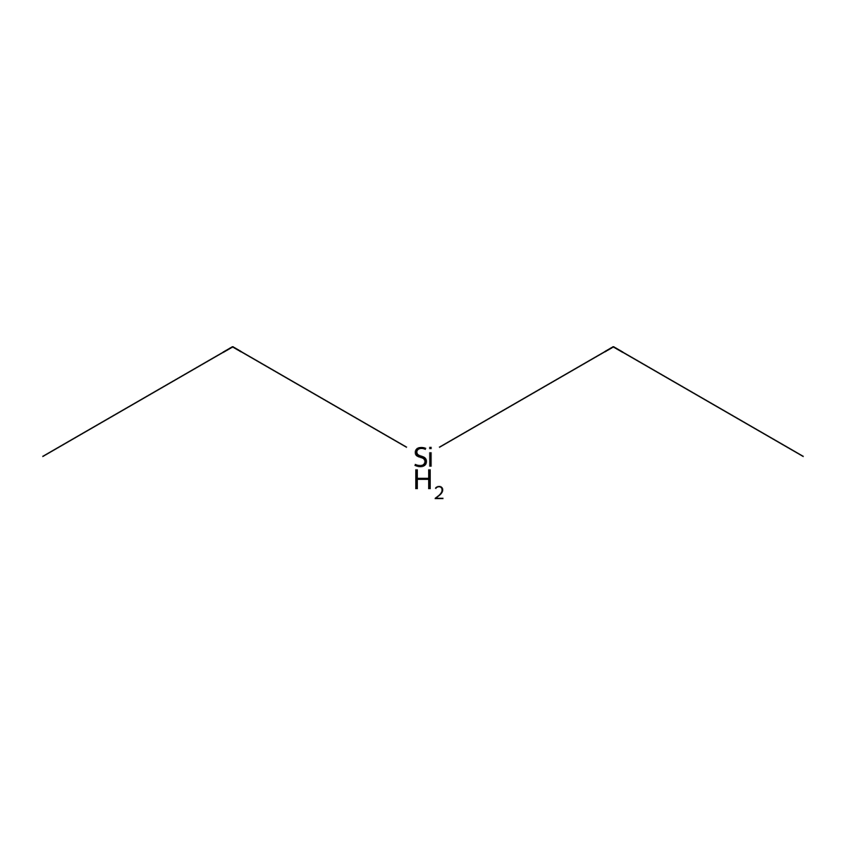 Diethylsilane molecular structure, CAS 542-91-6