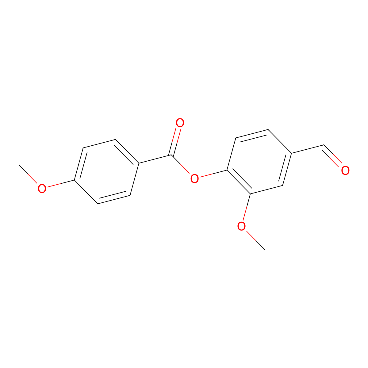 4-Formyl-2-methoxyphenyl 4-methoxybenzoate molecular structure, CAS 5420-38-2
