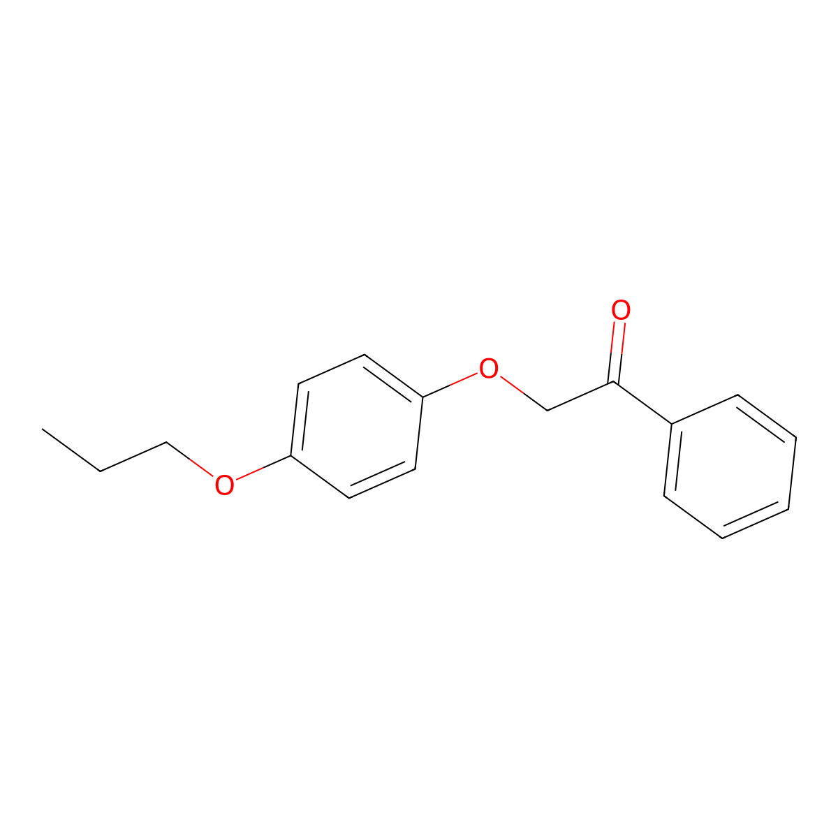 1-Phenyl-2-(4-propoxyphenoxy)ethanone molecular structure, CAS 5420-57-5
