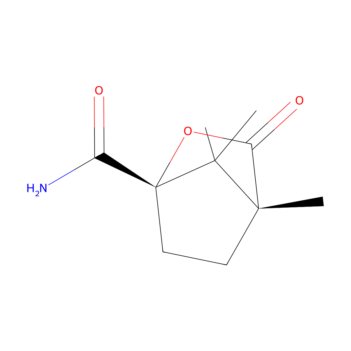 (1S,4R)-4,7,7-Trimethyl-3-oxo-2-oxabicyclo[2.2.1]heptane-1-carboxamide molecular structure, CAS 54200-37-2