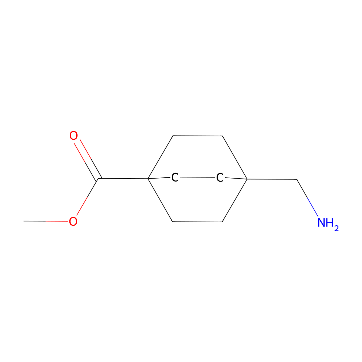 Methyl 4-(aminomethyl)bicyclo[2.2.2]octane-1-carboxylate molecular structure, CAS 54202-09-4