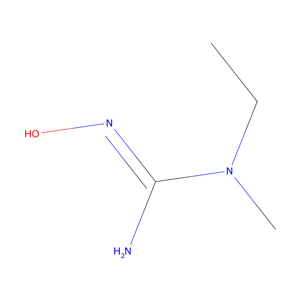 N-ethyl-N''-hydroxy-N-methylguanidine molecular structure, CAS 54207-39-5