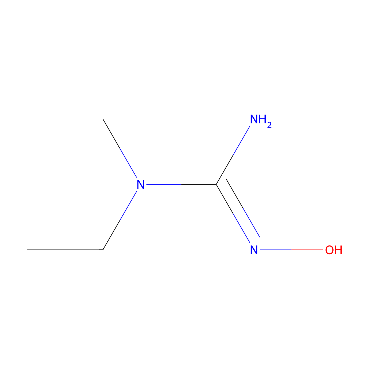 N-ethyl-N''-hydroxy-N-methylguanidine molecular structure, CAS 54207-39-5