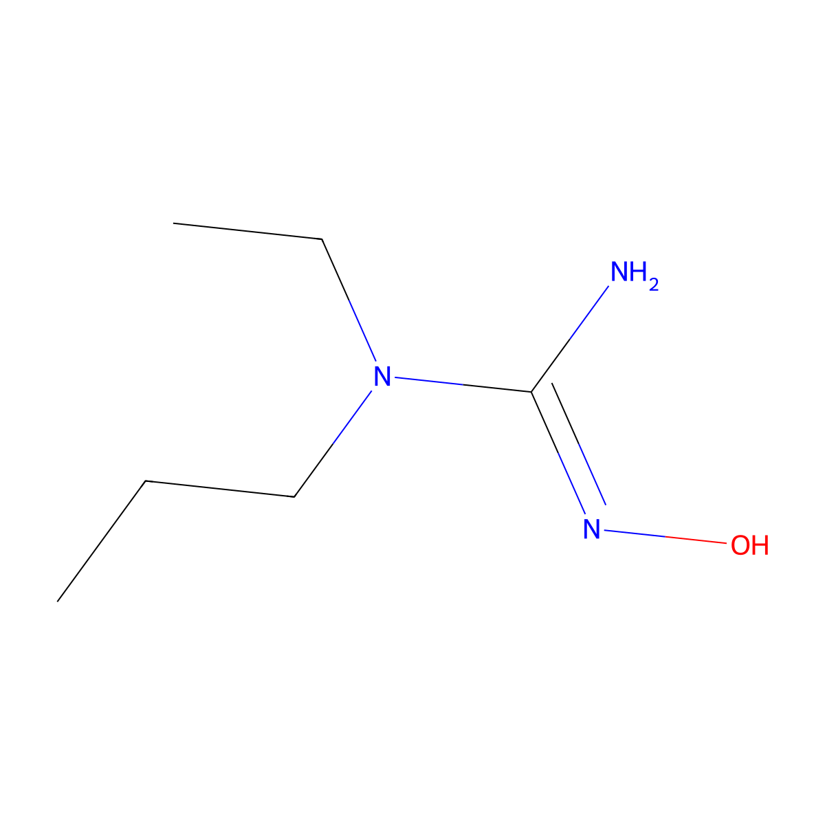 N-ethyl-N''-hydroxy-N-propylguanidine molecular structure, CAS 54207-45-3