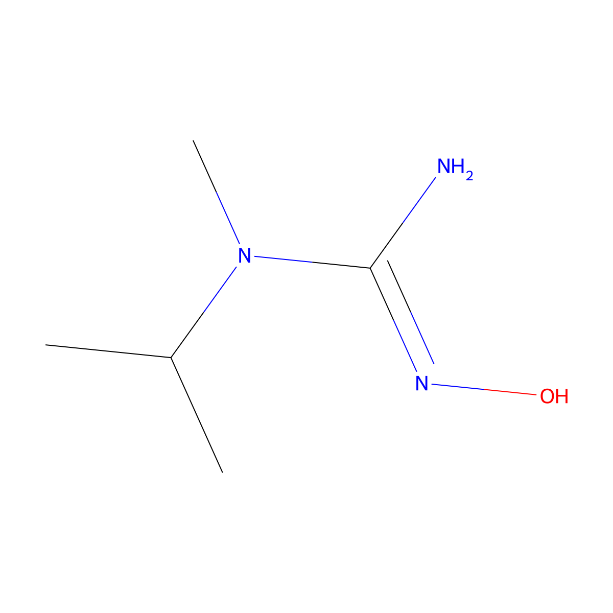 N''-hydroxy-N-methyl-N-(propan-2-yl)guanidine molecular structure, CAS 54207-48-6