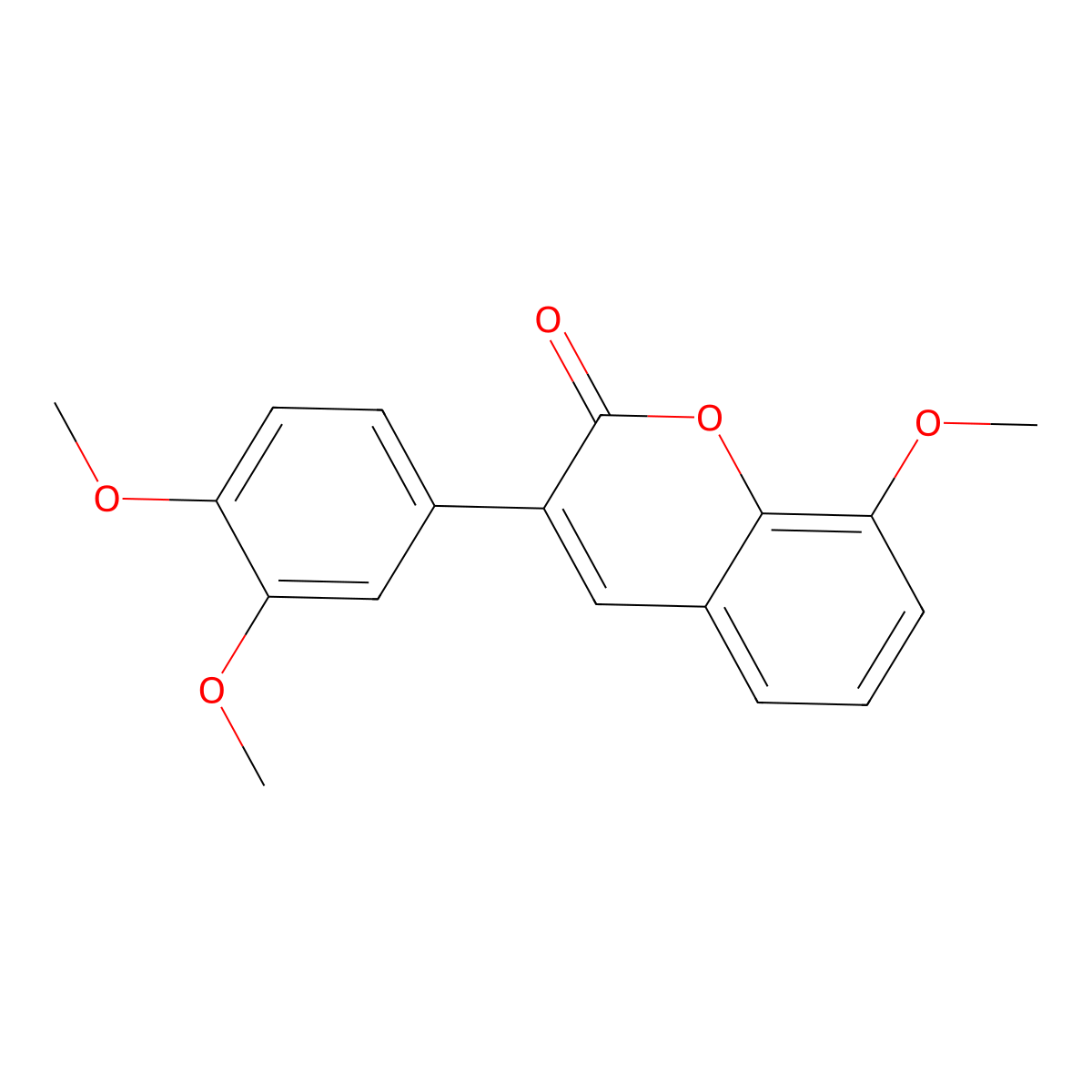 3-(3,4-Dimethoxyphenyl)-8-methoxychromen-2-one molecular structure, CAS 54208-22-9