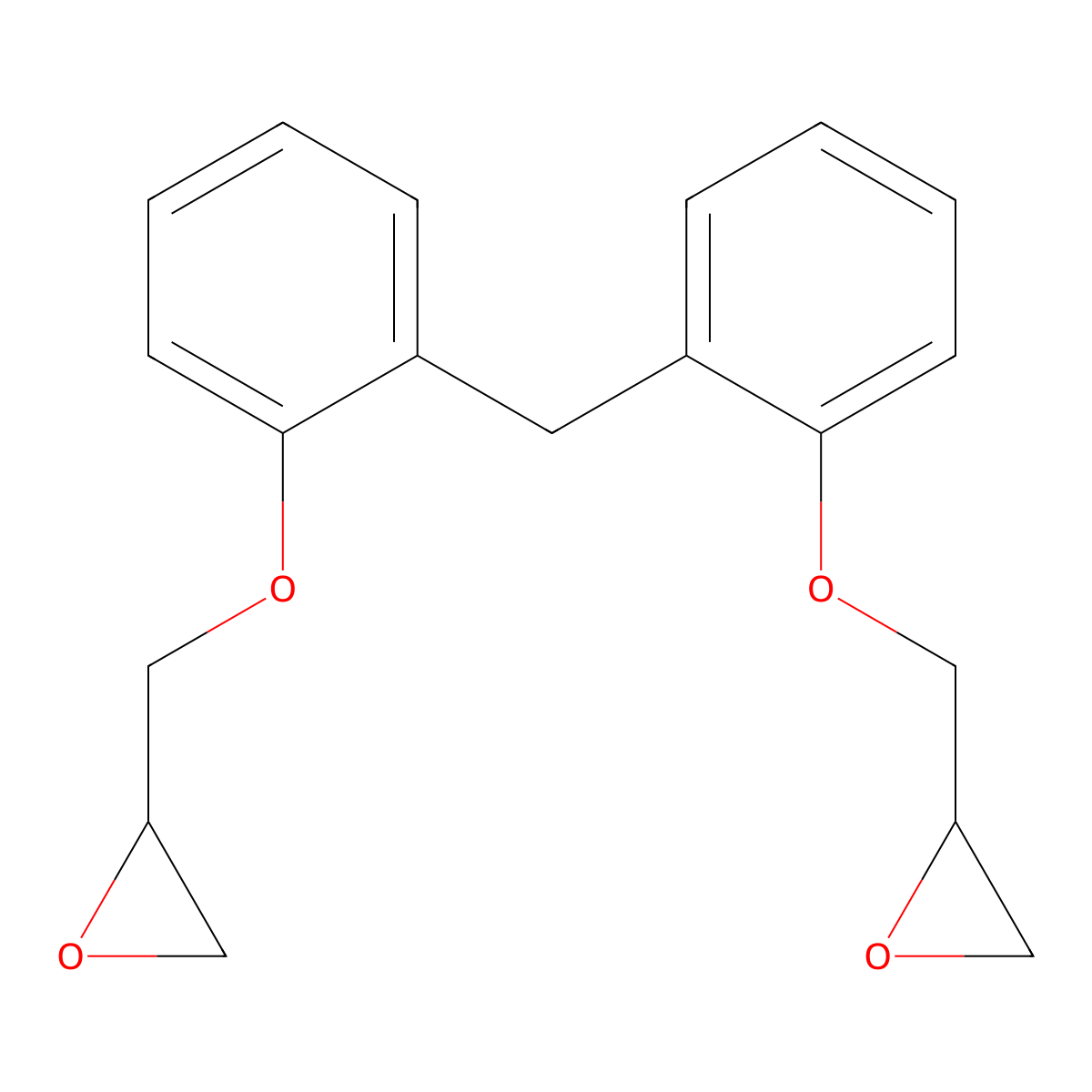 2,2'-[Methylenebis(2,1-phenyleneoxymethylene)]bis[oxirane] molecular structure, CAS 54208-63-8