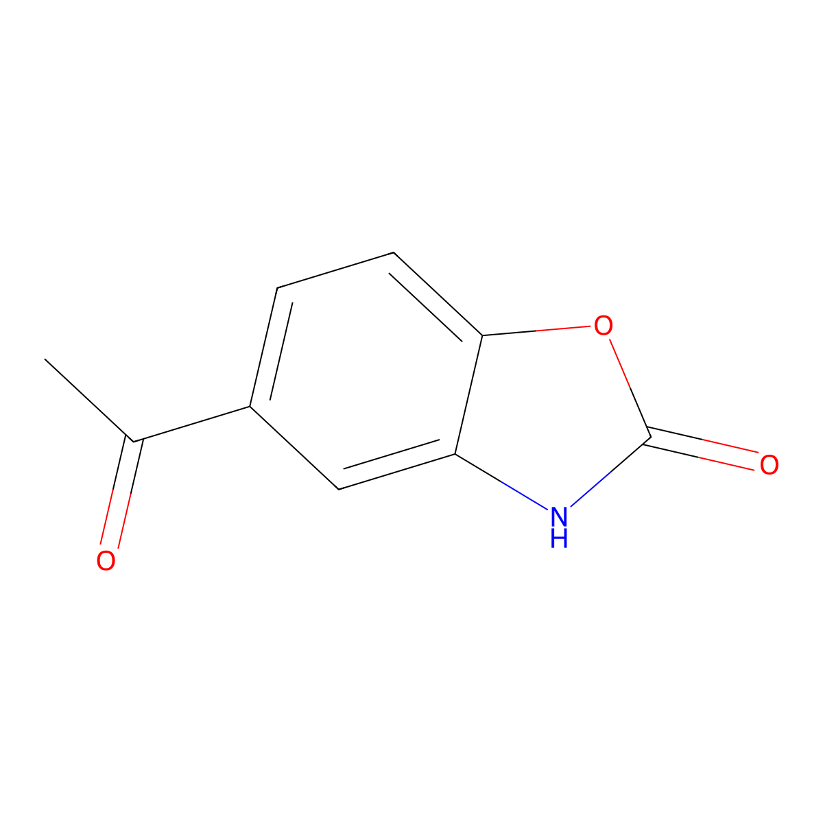 5-Acetyl-1,3-benzoxazol-2(3H)-one molecular structure, CAS 54209-84-6