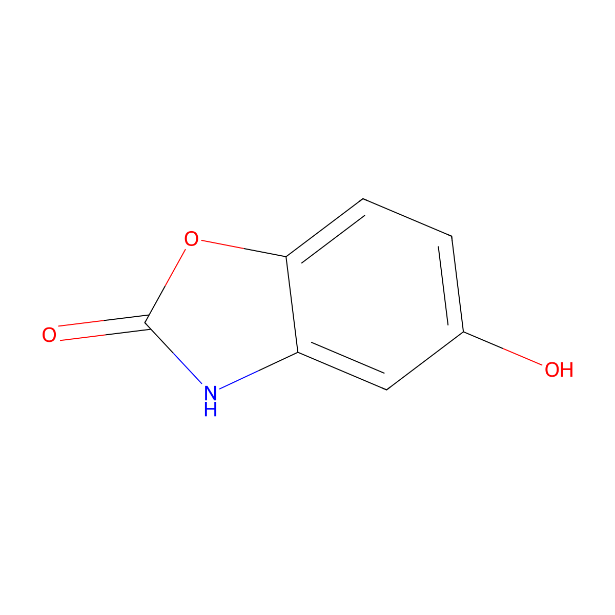 5-Hydroxy-1,3-benzoxazol-2(3H)-one molecular structure, CAS 54209-92-6