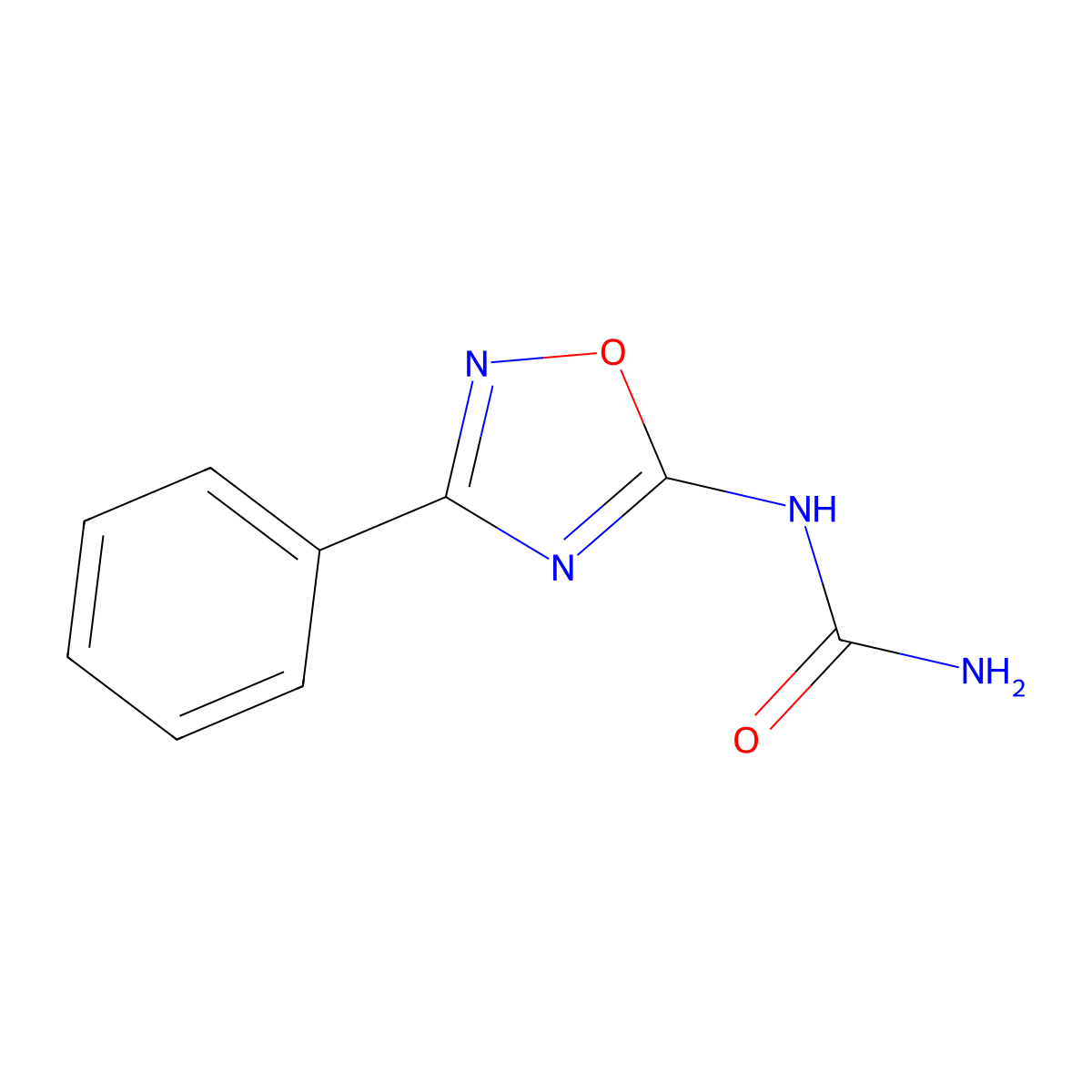 N-(3-Phenyl-1,2,4-oxadiazol-5-yl)urea molecular structure, CAS 5421-95-4