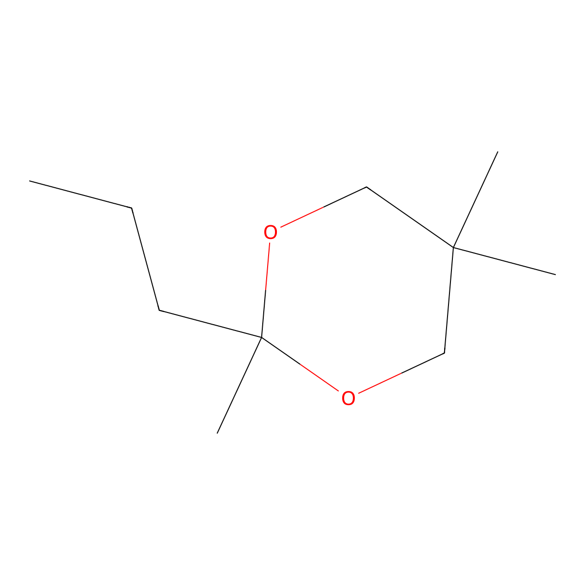 2,5,5-Trimethyl-2-propyl-1,3-dioxane molecular structure, CAS 5421-99-8