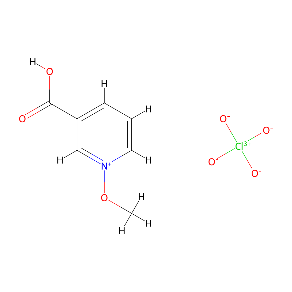 3-Carboxy-1-methoxypyridin-1-ium perchlorate molecular structure, CAS 54212-28-1