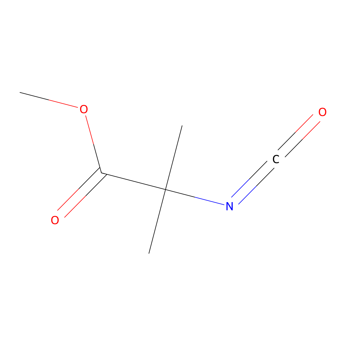 Methyl 2-isocyanato-2-methylpropanoate molecular structure, CAS 54213-21-7