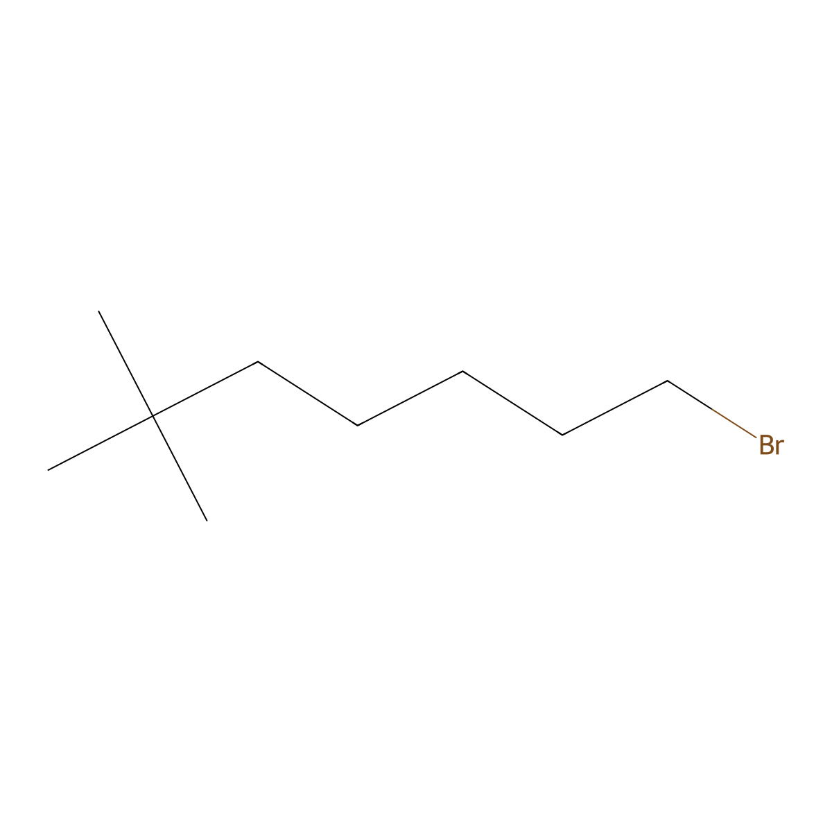 1-Bromo-6,6-dimethylheptane molecular structure, CAS 54216-75-0
