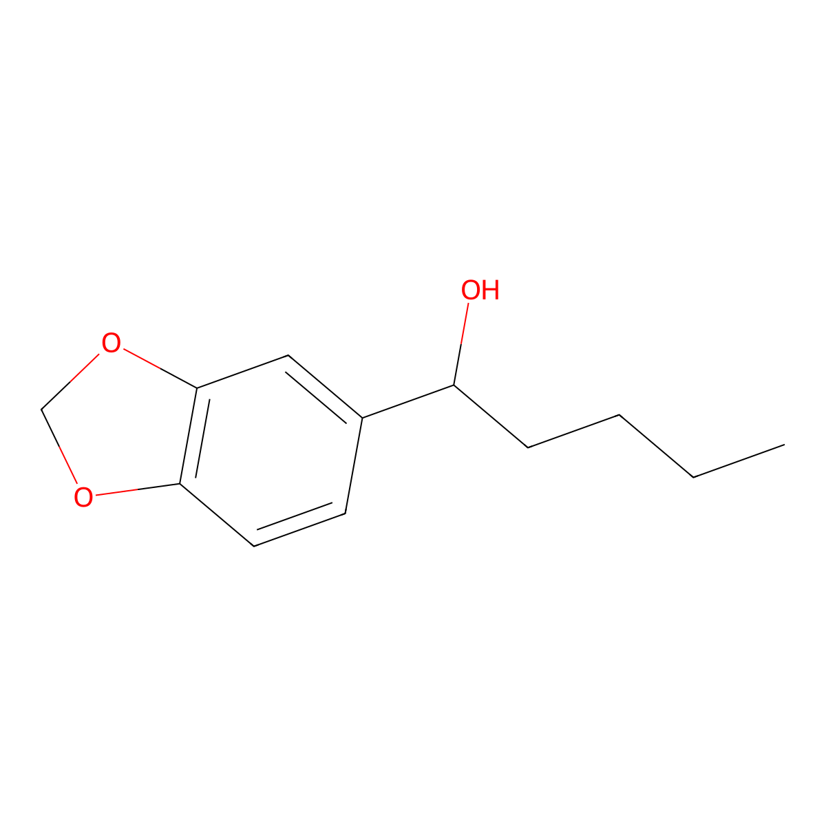 1-(1,3-Benzodioxol-5-yl)pentan-1-ol molecular structure, CAS 5422-01-5