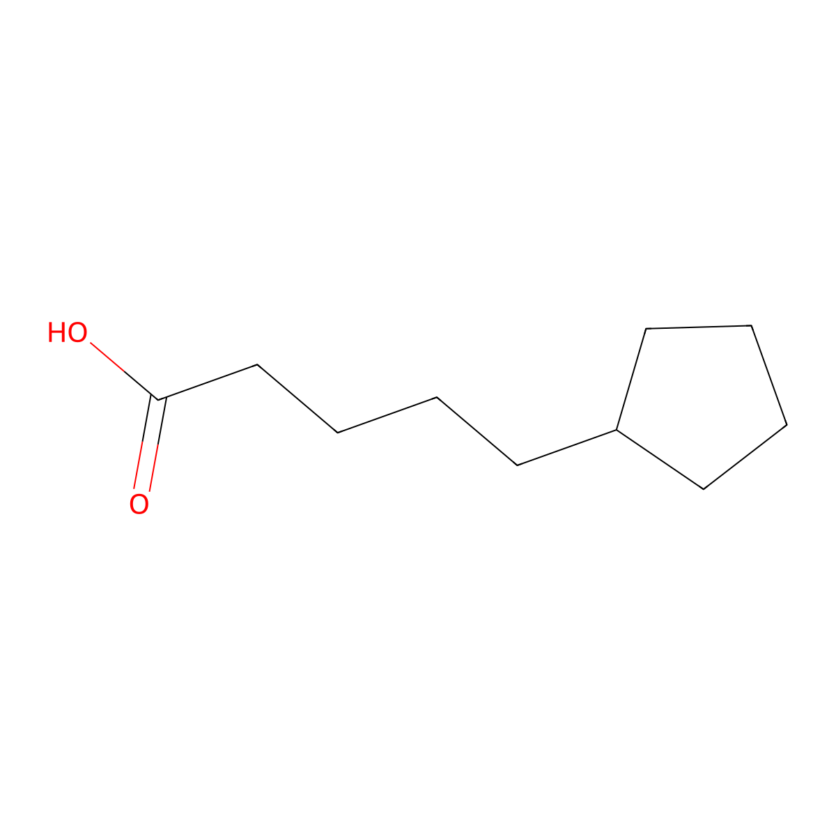 5-Cyclopentylpentanoic acid molecular structure, CAS 5422-27-5