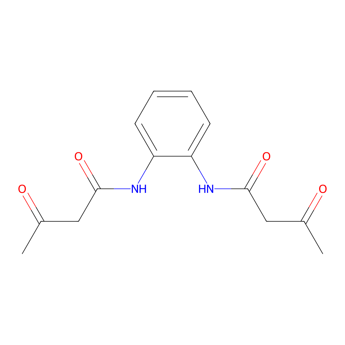 N,N'-(1,2-Phenylene)bis(3-oxobutanimidic acid) molecular structure, CAS 5422-28-6