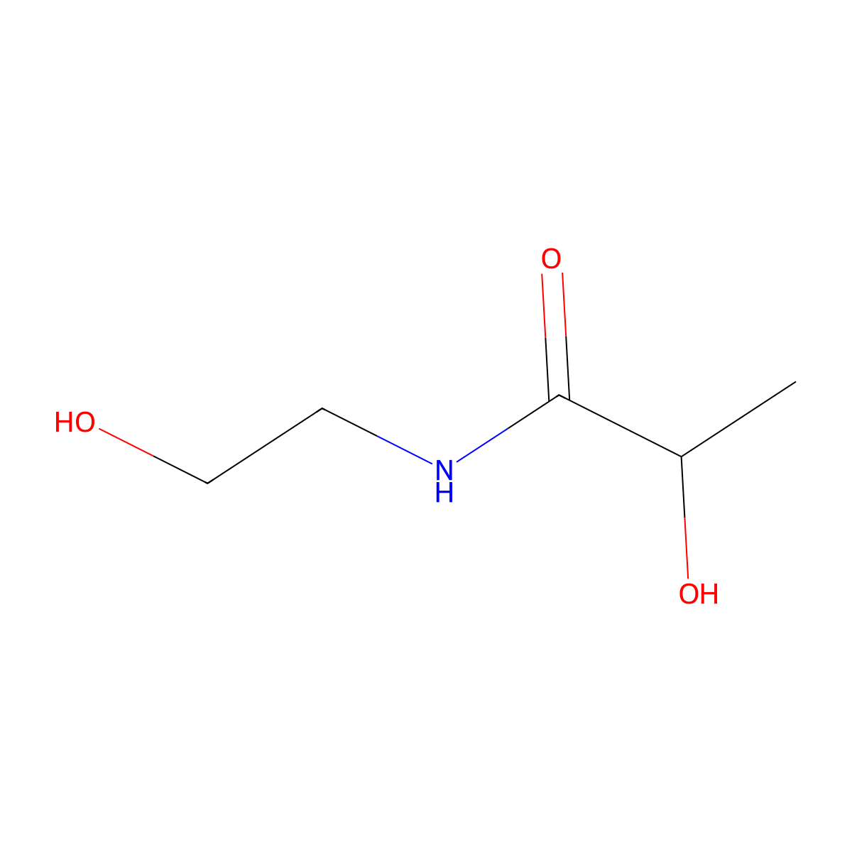N-(2-hydroxyethyl)lactamide molecular structure, CAS 5422-34-4