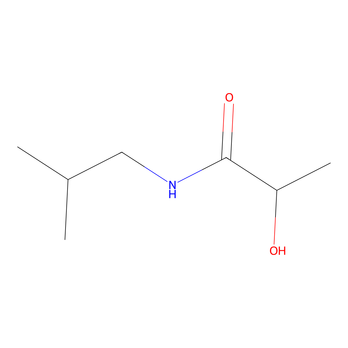 2-Hydroxy-n-(2-methylpropyl)propanamide molecular structure, CAS 5422-36-6