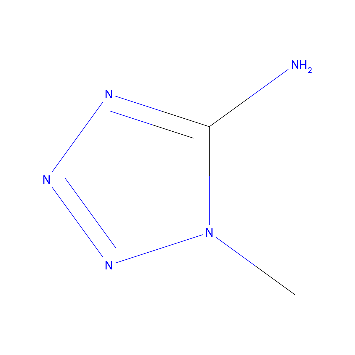 1-methyl-1H-tetrazol-5-amine molecular structure, CAS 5422-44-6