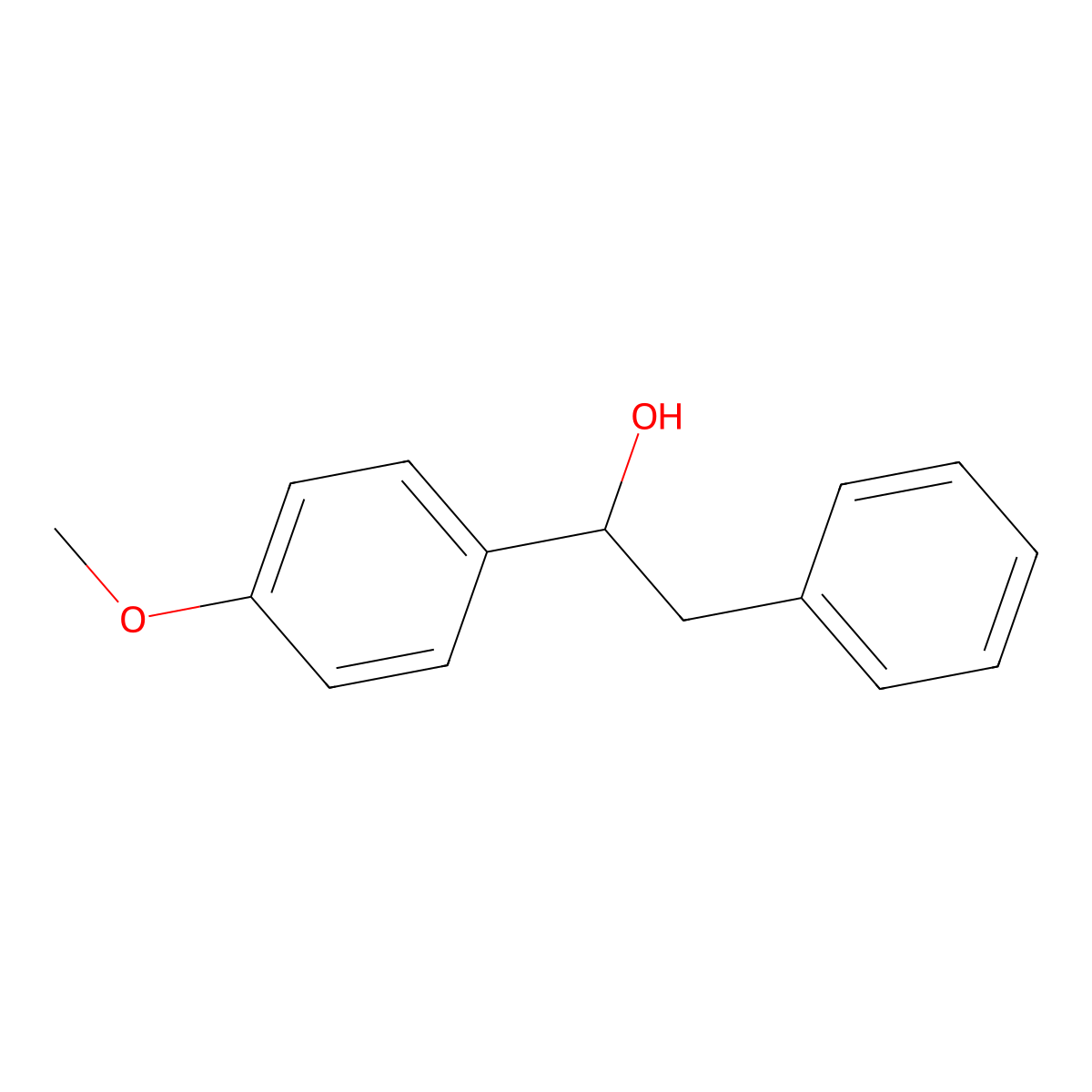 1-(4-Methoxyphenyl)-2-phenylethanol molecular structure, CAS 5422-47-9