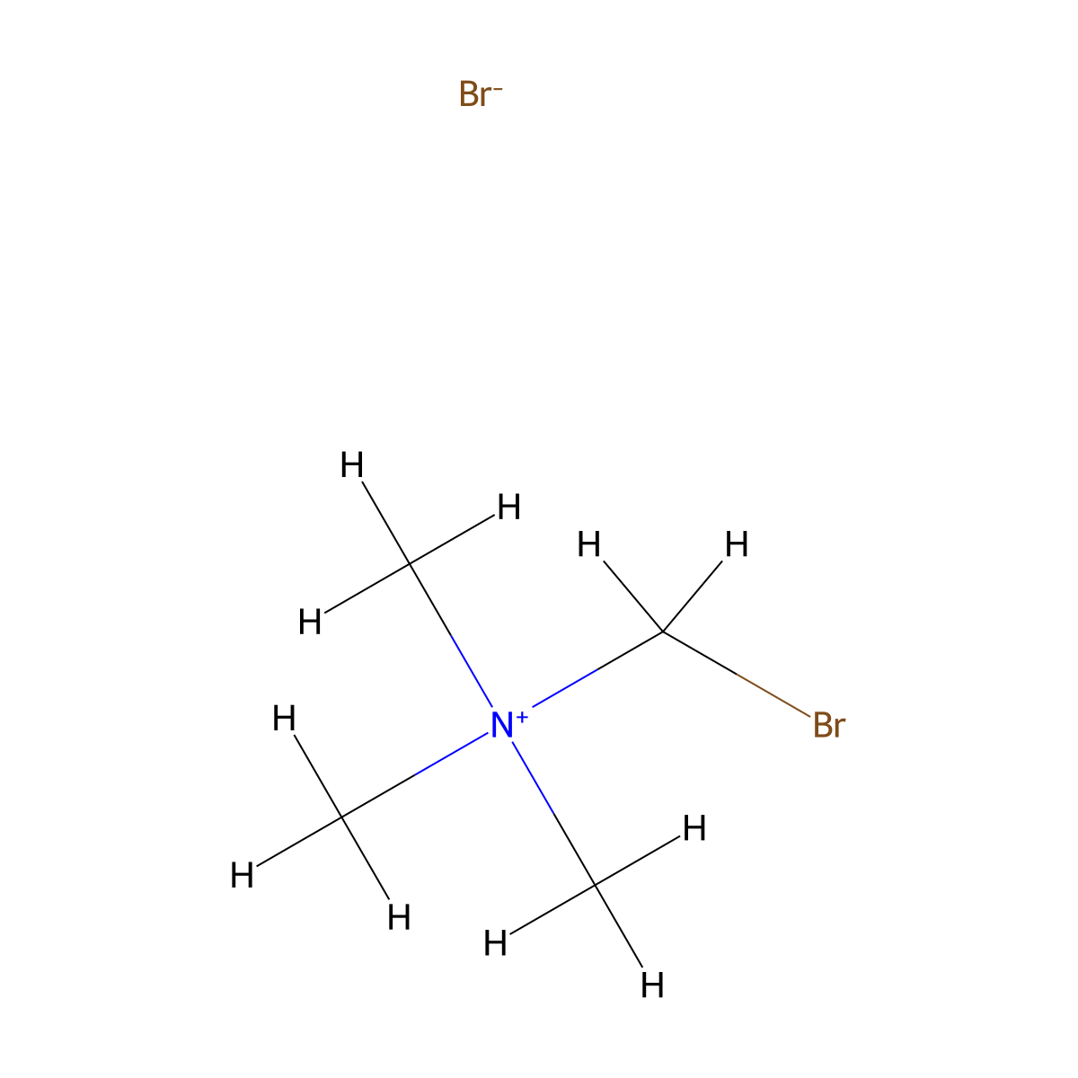 Bromo-N,N,N-trimethylmethanaminium bromide molecular structure, CAS 5422-70-8