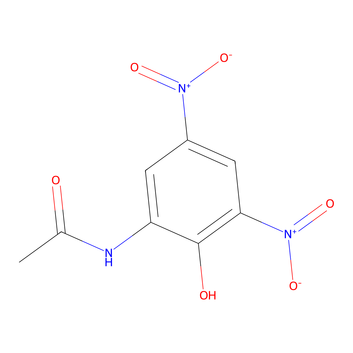 Acetamide, N-(2-hydroxy-3,5-dinitrophenyl)- molecular structure, CAS 5422-72-0