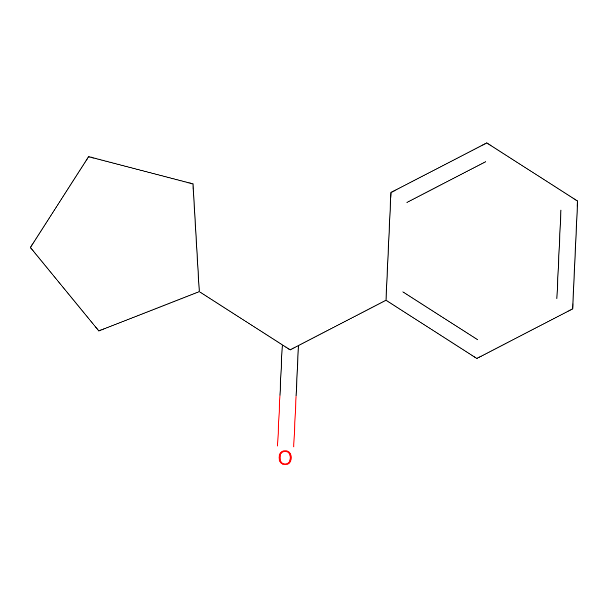 Cyclopentylphenylmethanone molecular structure, CAS 5422-88-8