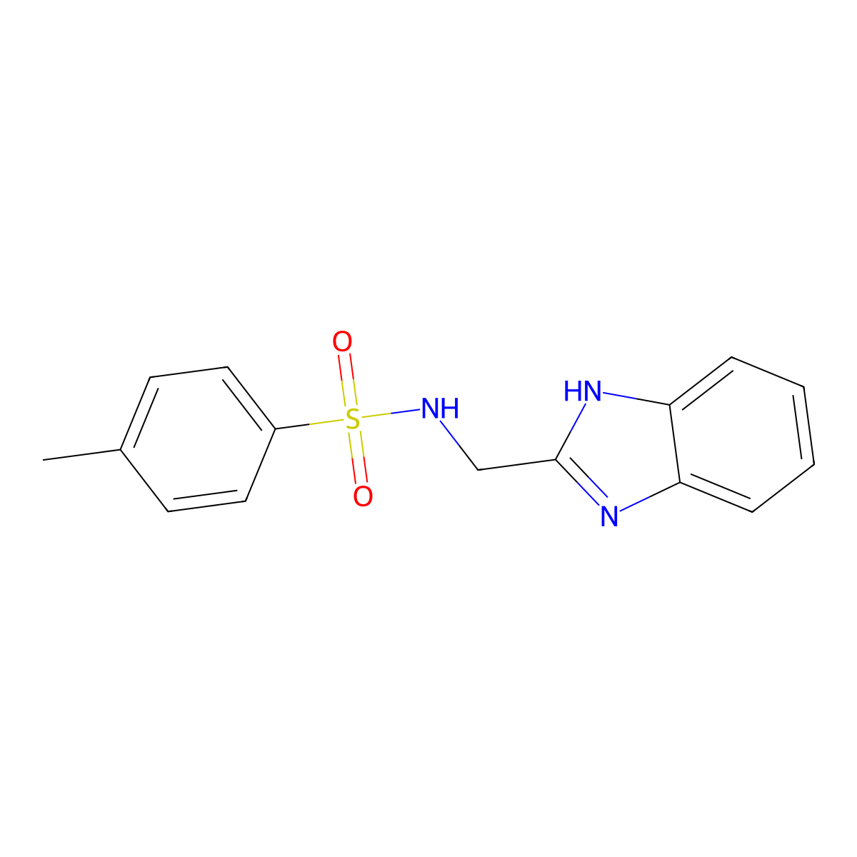N-(1H-benzimidazol-2-ylmethyl)-4-methylbenzenesulfonamide molecular structure, CAS 54220-73-4
