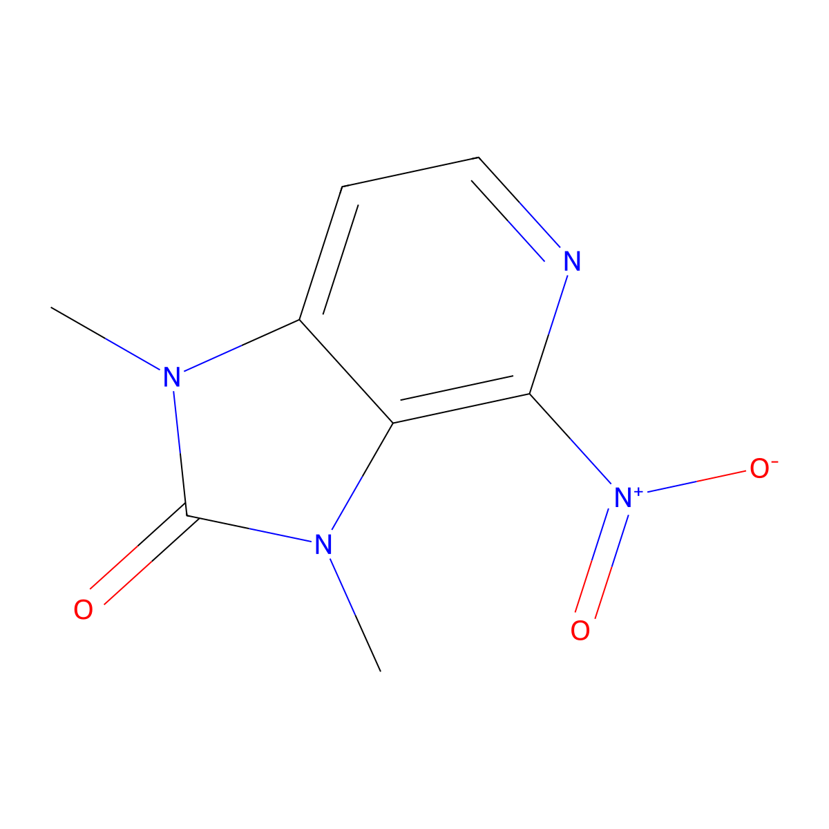 1,3-dimethyl-4-nitro-1H,2H,3H-imidazo[4,5-c]pyridin-2-one molecular structure, CAS 54221-77-1