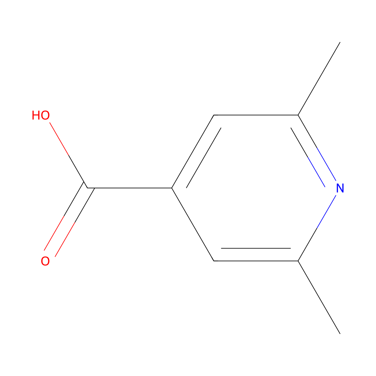2,6-Dimethylpyridine-4-carboxylic acid molecular structure, CAS 54221-93-1