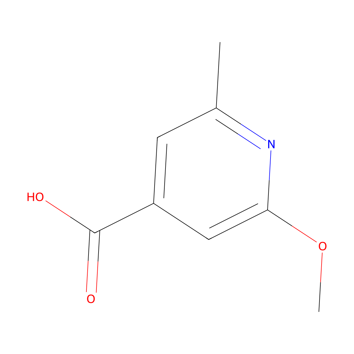 2-Methoxy-6-methylisonicotinic acid molecular structure, CAS 54221-94-2