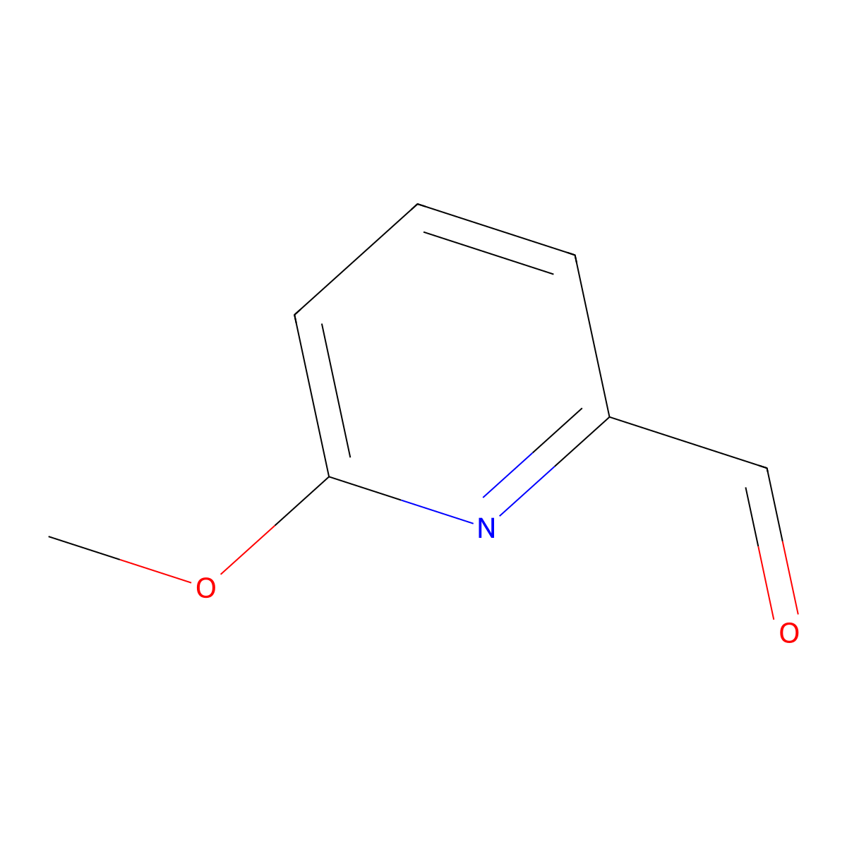 6-Methoxy-2-pyridinecarboxaldehyde molecular structure, CAS 54221-96-4