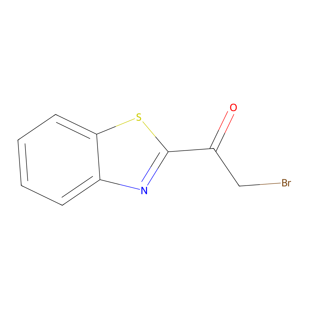 1-(1,3-Benzothiazol-2-yl)-2-bromoethanone molecular structure, CAS 54223-20-0