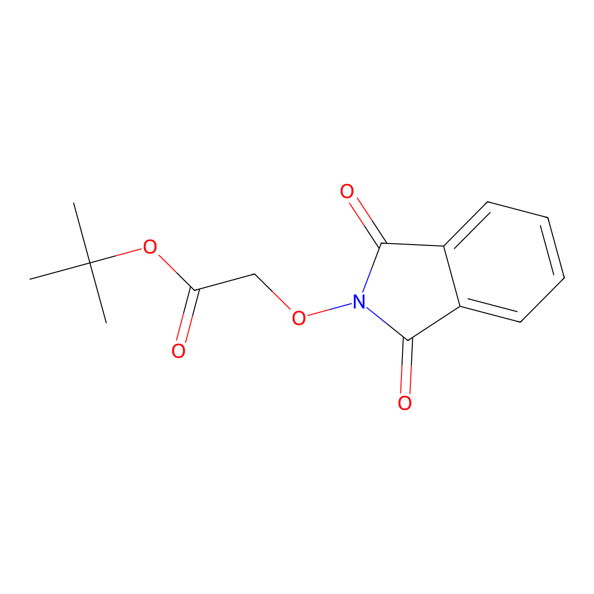 Tert-butyl 2-(1,3-dioxoisoindolin-2-yloxy)acetate molecular structure, CAS 54224-25-8
