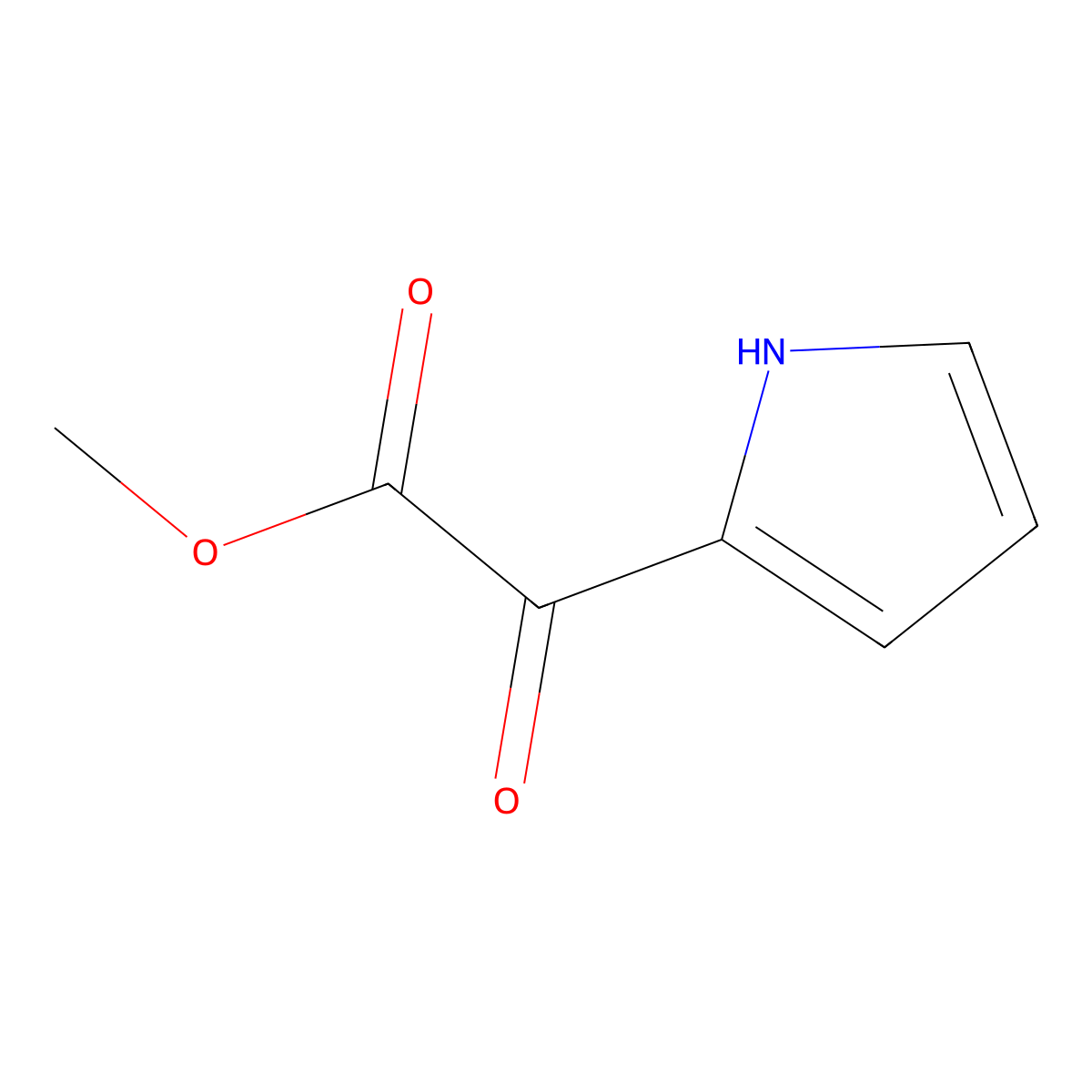 methyl 2-oxo-2-(1H-pyrrol-2-yl)acetate molecular structure, CAS 54224-26-9
