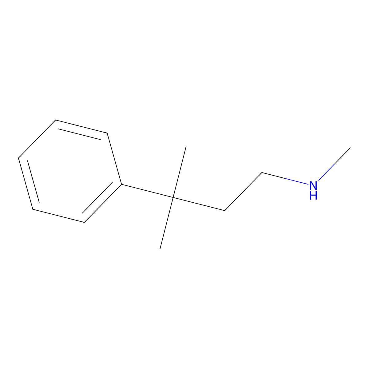 Methyl(3-methyl-3-phenylbutyl)amine molecular structure, CAS 54224-88-3