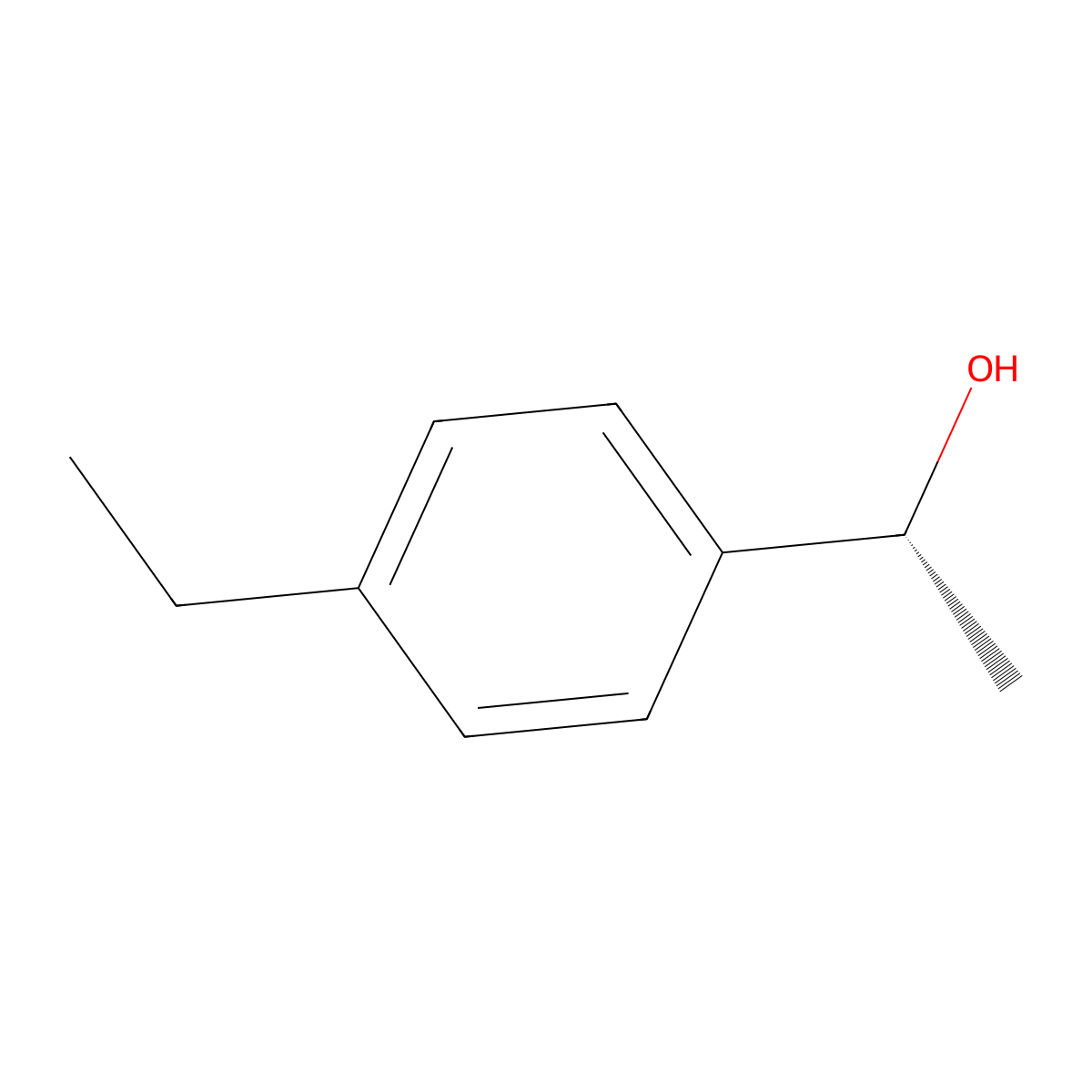 (1R)-1-(4-Ethylphenyl)ethanol molecular structure, CAS 54225-75-1