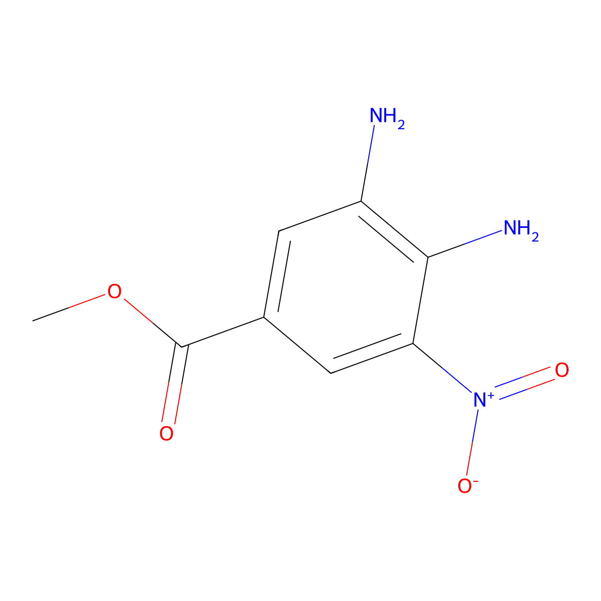Methyl 3,4-diamino-5-nitrobenzoate molecular structure, CAS 54226-23-2