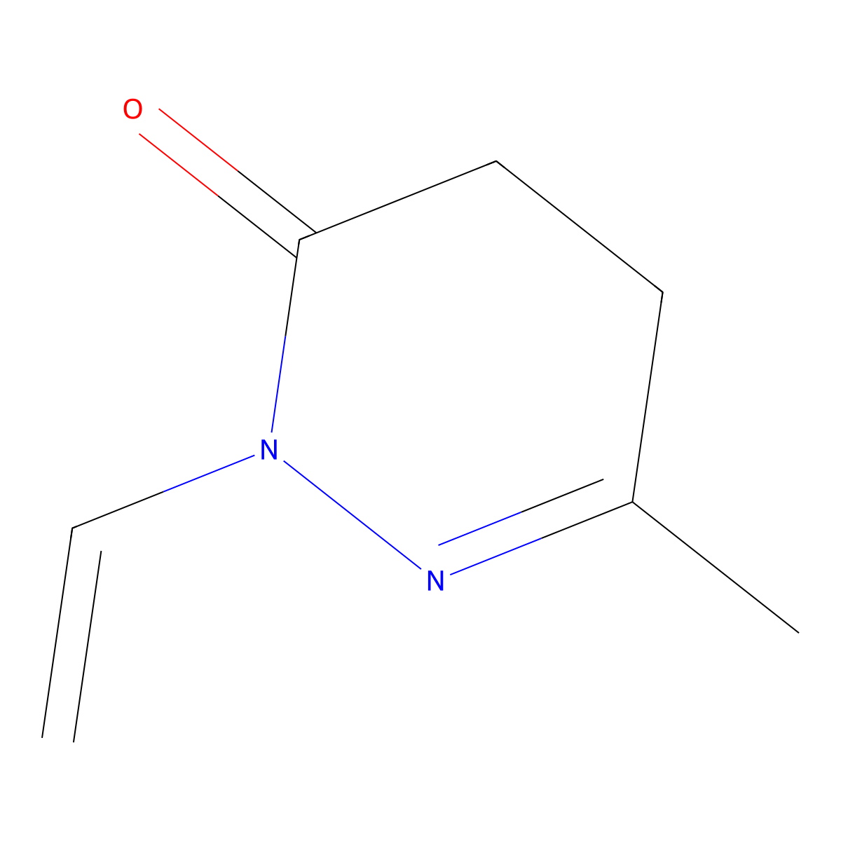 6-Methyl-2-vinyl-4,5-dihydropyridazin-3(2H)-one molecular structure, CAS 54227-30-4