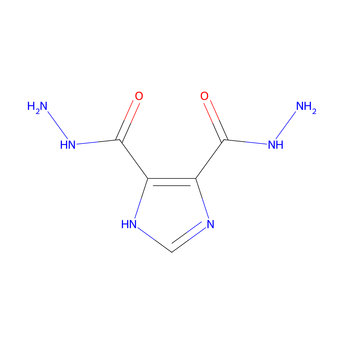 1H-imidazole-4,5-dicarbohydrazide molecular structure, CAS 5423-20-1