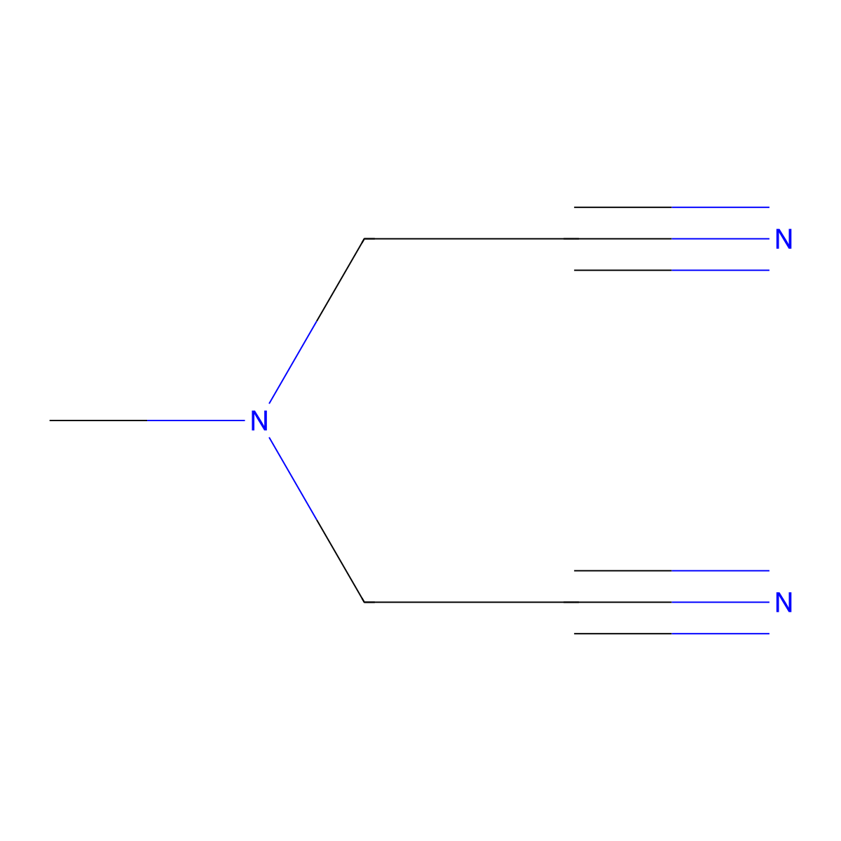 Acetonitrile, (methylimino)di- molecular structure, CAS 5423-24-5